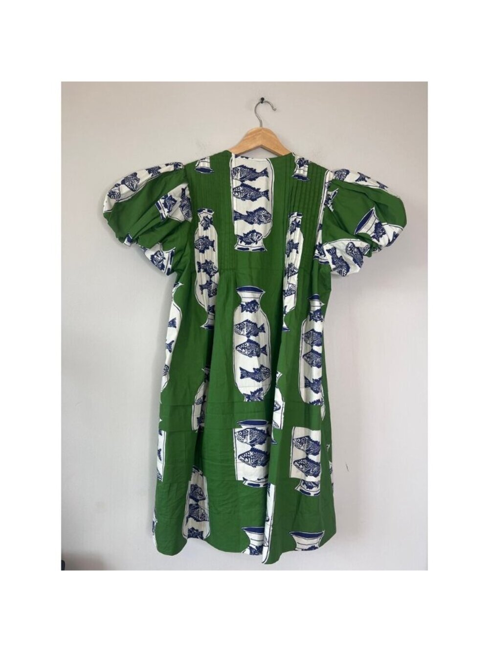 NEW Hunter Bell Wilkies Puff Short Sleeve Baby Doll Mini Dress Green Size: Small - Picture 5 of 7